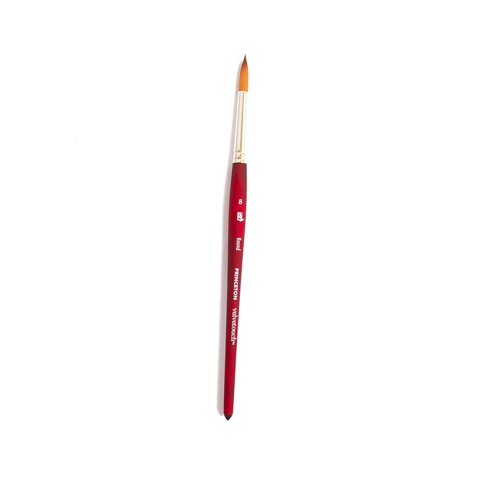 Princeton, Brush, Art & School, Velvetouch, Multimedia Brush, Round, 8, 398286